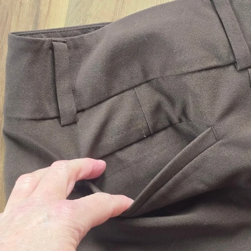New York & Company 7th Avenue Bootcut Dress Pants Womens 10 Brown Career Office‎